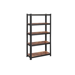 SONGMICS Shelving Unit 30 x 75 x 150 cm Brown-Black, GLR030B01