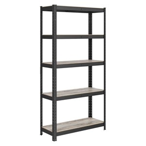 SONGMICS Shelving Unit 30 x 75 x 150 cm Natural Brown, GLR030B11