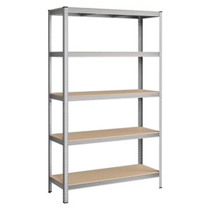 SONGMICS Shelving Unit 60 x 120 x 200 cm Brown-Silver, GLR060E01