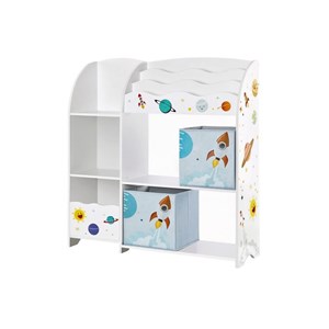 SONGMICS toy and book organizer, white, GKR42WT