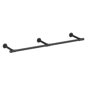 SONGMICS Wall-mounted clothes rack 30.4 x 170 x 7 cm black, HSR104B01