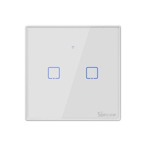 SONOFF Smart Wall Switch Wi-Fi + RF433 Double T2EU2C-TX
