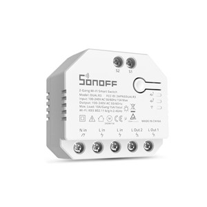 SONOFF Smart Wi-Fi Switch 2-Channel, Motor Control for Blinds DUAL3