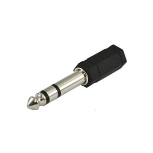 SSQ HA1 SS-1820 Adapter Jack Stereo 3,5 mm female - Jack Stereo 6,3 mm male Black