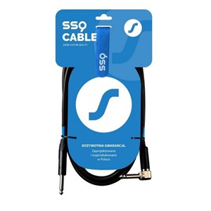 SSQ JMPJMK1 SS-1439 Cable Jack Mono - Jack Mono (90 degree angle) 1 m Black