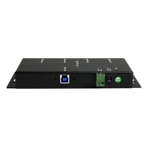 StarTech.com 4-Port Industrial USB 3.0 Hub with ESD Protection~4-Port USB 3.0 Hub - 5Gbps - Metal Industrial USB-A Hub - Wall or Desk Mountable USB Data Hub - TAA Compliant USB Expander Hub