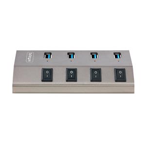 StarTech.com 4-Port Self-Powered USB-C Hub with Individual On/Off Switches, USB 3.0 5Gbps Expansion Hub w/Power Supply, Desktop/Laptop USB-C to USB-A Hub, USB Type C Hub w/BC 1.2 4