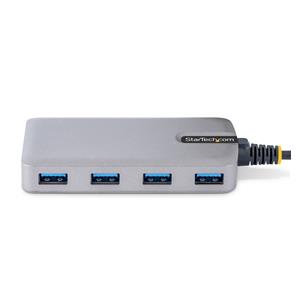 StarTech.com 4-Port USB-C Hub - 5Gbps - Bus Powered - USB C to 4x USB-A Hub w/ Optional Auxiliary Power Input - Portable Desktop/Laptop USB Hub - 1ft (30cm) Cable - USB Expansion Hub 4