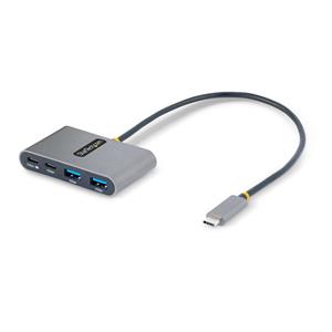 StarTech.com 4-Port USB-C Hub with 100W Power Delivery Pass-Through - 2x USB-A + 2x USB-C - USB 3.0 5Gbps - 1ft (30cm) Long Cable - Portable USB Type-C to USB-A/C Hub