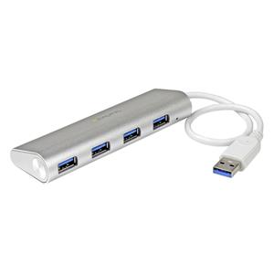 StarTech.com 4-Port USB Hub, USB A to 4x USB-A Ports, USB 5Gbps, Rugged Design, Bus-Powered, Portable Laptop USB 3.0 Hub 3