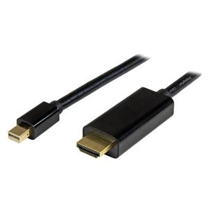 StarTech.com 6ft (2m) Mini DisplayPort to HDMI Cable - 4K 30Hz Video - mDP to HDMI Adapter Cable - Mini DP or Thunderbolt 1/2 Mac/PC to HDMI Monitor/Display - mDP to HDMI Converter Cord 2