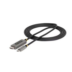 StarTech.com 6ft (2m) USB-C to HDMI Adapter Cable, 8K 60Hz, 4K 144Hz, HDR10, USB Type-C to HDMI 2.1 Video Converter Cable, USB-C DP Alt Mode/USB4/Thunderbolt 3/4 Compatible - USB-C Laptop to HDMI Monitor 8