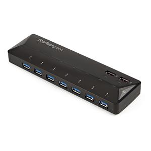 StarTech.com 7-Port USB 3.0 Hub plus Dedicated Charging Ports - 2 x 2.4A Ports~7-Port USB 3.0 Hub (5Gbps) plus Dedicated Charging Ports - 2 x 2.4A Ports