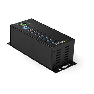 StarTech.com 7-Port USB 3.0 Hub with Power Adapter - Metal Industrial USB-A Hub with ESD & 350W Surge Protection - Din/Wall/Desk Mountable - High Speed USB 3.2 Gen 1 (5Gbps) Hub 2