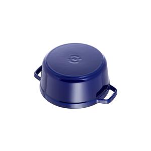 Staub 24 cm Round Cast Iron Cocotte Dark-Blue 4