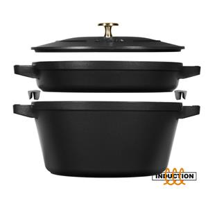 Staub La Cocotte Round Cast iron Casserole baking dish 4