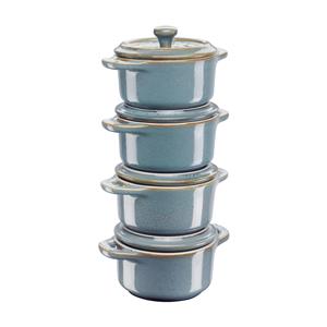 Staub Mini Cocotte Round, 4 pcs. - 200ml, Antique Turquoise