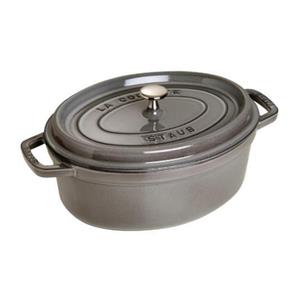 STAUB Oval cast iron pot 3.2l graphite 2