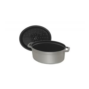 STAUB Oval cast iron pot 3.2l graphite 6