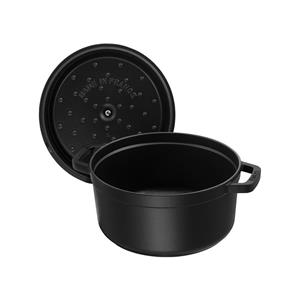 Staub Round Cast Iron Casserole - 3.8 ltr, Black 4