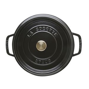 Staub Round Cast Iron Casserole - 3.8 ltr, Black 5