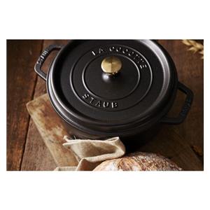 Staub Round Cast Iron Casserole - 3.8 ltr, Black 9