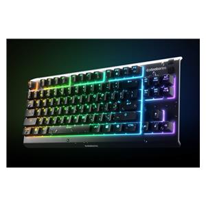 SteelSeries Gaming Keyboard Apex 3 Tenkeyless Gaming keyboard RGB LED light US Wired Whisper-Quiet Switches 6