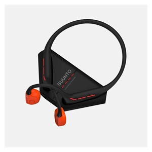 Suunto Wing 2 Coral Orange wireless bone conduction headphones with power bank
