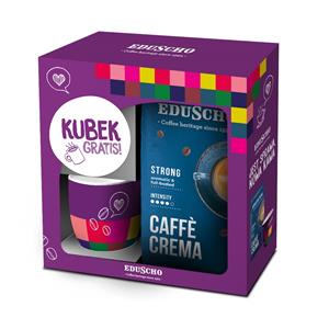 TCHIBO EDUSCHO CREMA STRONG coffee beans 1000G + mug