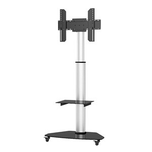 Techly Floor Stand with Shelf Trolley TV LCD /LED /Plasma 37-70 Silver