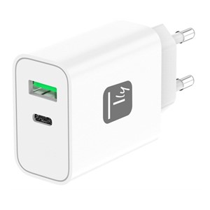 Techly IPW-USB-30WACG mobile device charger Universal White AC Fast charging Indoor