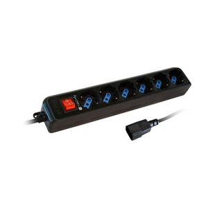 Techly Power Strip 6 Sockets Black with VDE Plug IUPS-PCP-6V