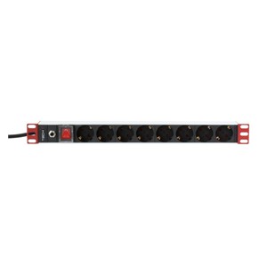 Techly Rack 19 Power Strip 8 Outlets Schuko Plug