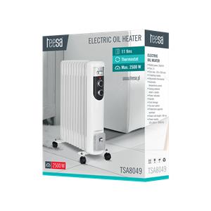 Teesa TSA8049 Electric Oil Heater White 2500 W 2