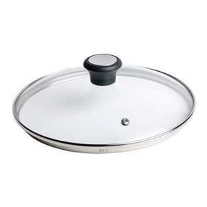 Tefal 28097612 pan lid Round Black, Stainless steel, Transparent