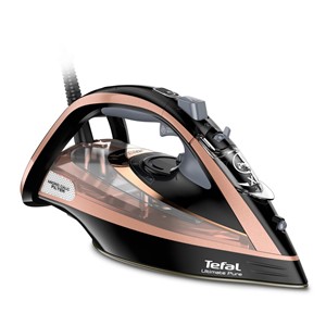 Tefal Ultimate Pure FV9845 iron Dry & Steam iron Durilium Autoclean soleplate 3200 W Black, Copper