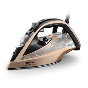Tefal Ultimate Pure FV9852E0 iron Dry & Steam iron Durilium AirGlide Autoclean soleplate 3200 W Black, Copper