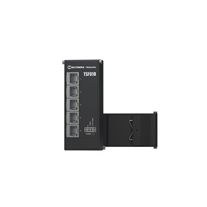 Teltonika NETWORKS TSF010 Flat Ethernet Switch Unmanaged Fast Ethernet (10 /100) DIN rail Black