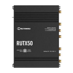 Teltonika RUTX50 wireless router Gigabit Ethernet Dual-band (2.4 GHz /5 GHz) 5G Black