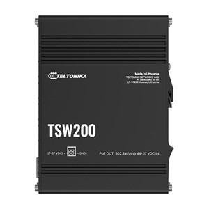 Teltonika TSW200 Unmanaged Gigabit Ethernet (10 /100 /1000) Power over Ethernet (PoE) Black