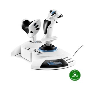 Thrustmaster T.Flight Hotas One Microsoft Flight Simulator Edition Black, White USB Joystick + engine control lever Analogue /Digital PC, Xbox One, Xbox One S, Xbox One X