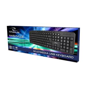 Titanum TK111 USB multimedia keyboard Black 3