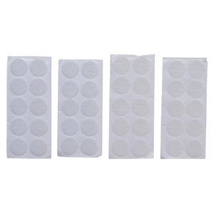 BGS Točke za čičak-vrpcu | samoljepljive | bijeli | 40-dijelni