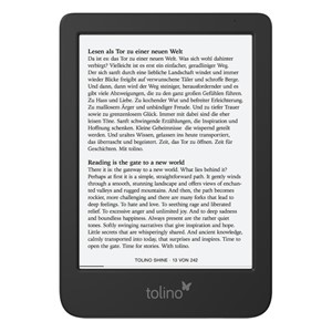 Tolino shine 5 e-book reader Touchscreen 16 GB Wi-Fi Black