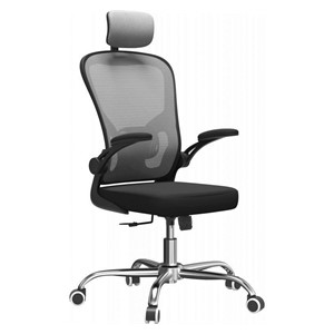 Topeshop FOTEL DORY SZARY office /computer chair Padded seat Mesh backrest