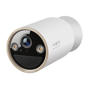 TP-Link Tapo Wire-Free Indoor /Outdoor Security Camera SPEC:4K UHD (3840x2160), H.265 /H.264 Supported, 16x UHD Digital Zoom, 2.4 /5 GHz Dual Band Wi-Fi, 10000mAh Rechargeable Lithium-ion Battery