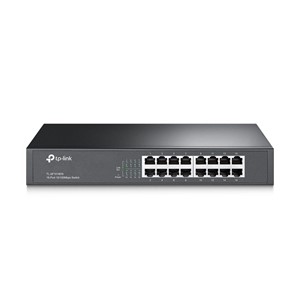 TP-Link TL-SF1016DS network switch Unmanaged Fast Ethernet (10 /100) 1U Black