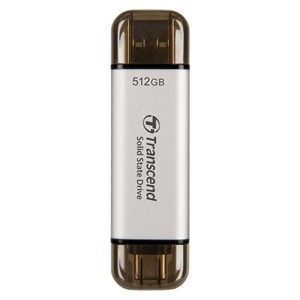 Transcend ESD310 512 GB USB Type-A to USB Type-C 3.2 Gen 2 (3.1 Gen 2) Silver