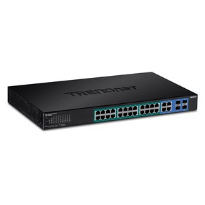 Trendnet TPE-5028WS network switch Managed Gigabit Ethernet (10 /100 /1000) Power over Ethernet (PoE) 1U Black