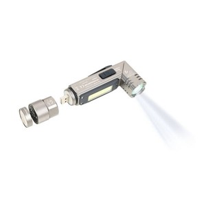 TROIKA ECO KNICKLICHT PRO Grey Magnetic mount flashlight COB LED